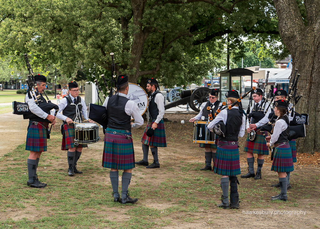 Governor Macquarie Memorial Pipe Band at Richmond Oval Airshow 1